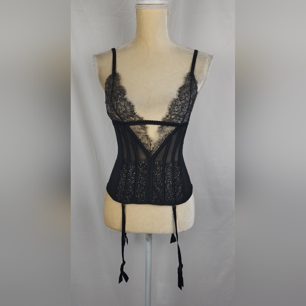 Elegant Black Lace Lingerie Top